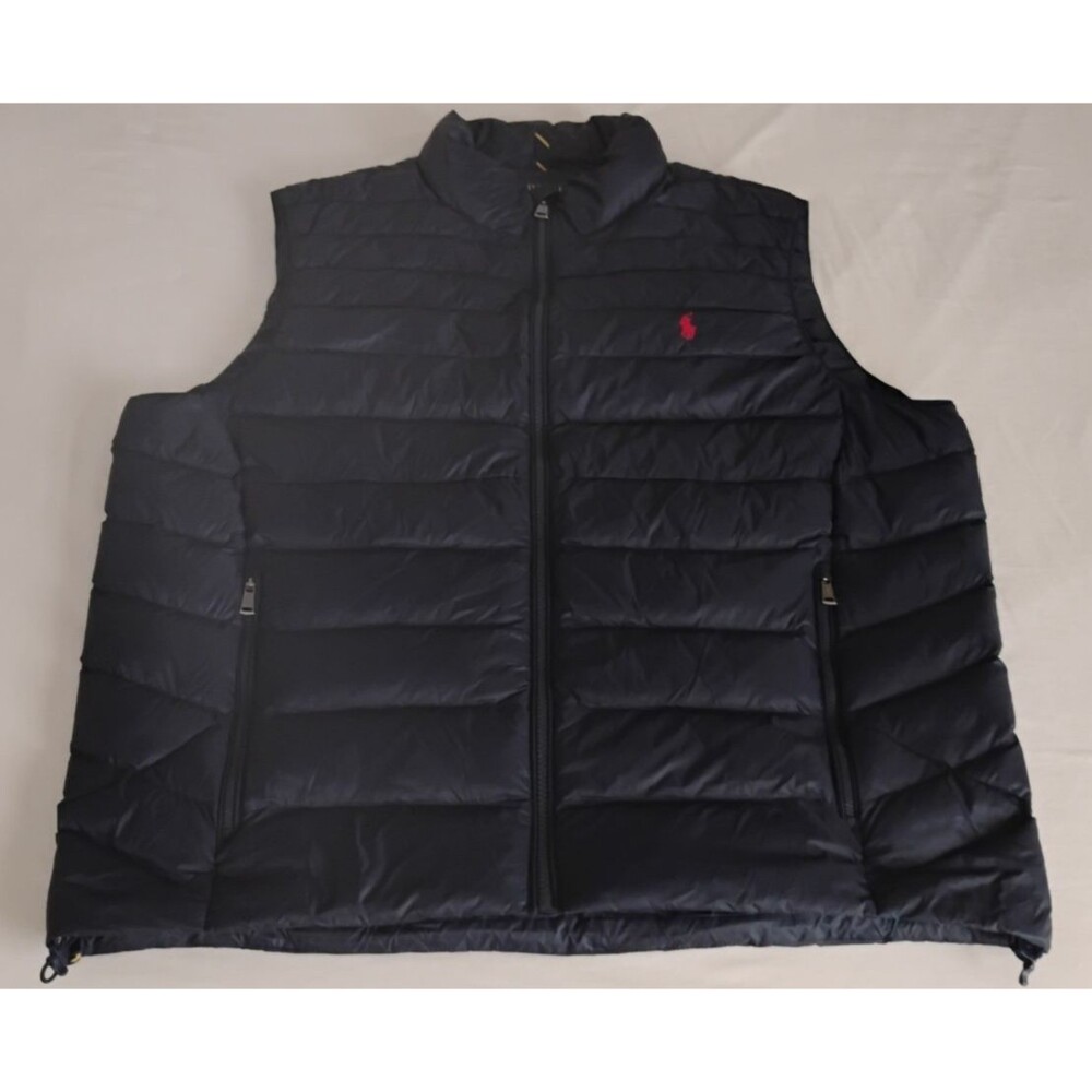 POLO Ralph Lauren Performance Puffer Vest Men's Navy Blue Packable Down XL NWOT